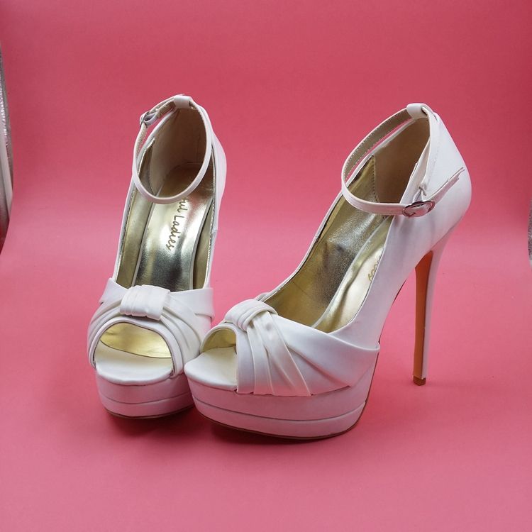 ivory satin sandals