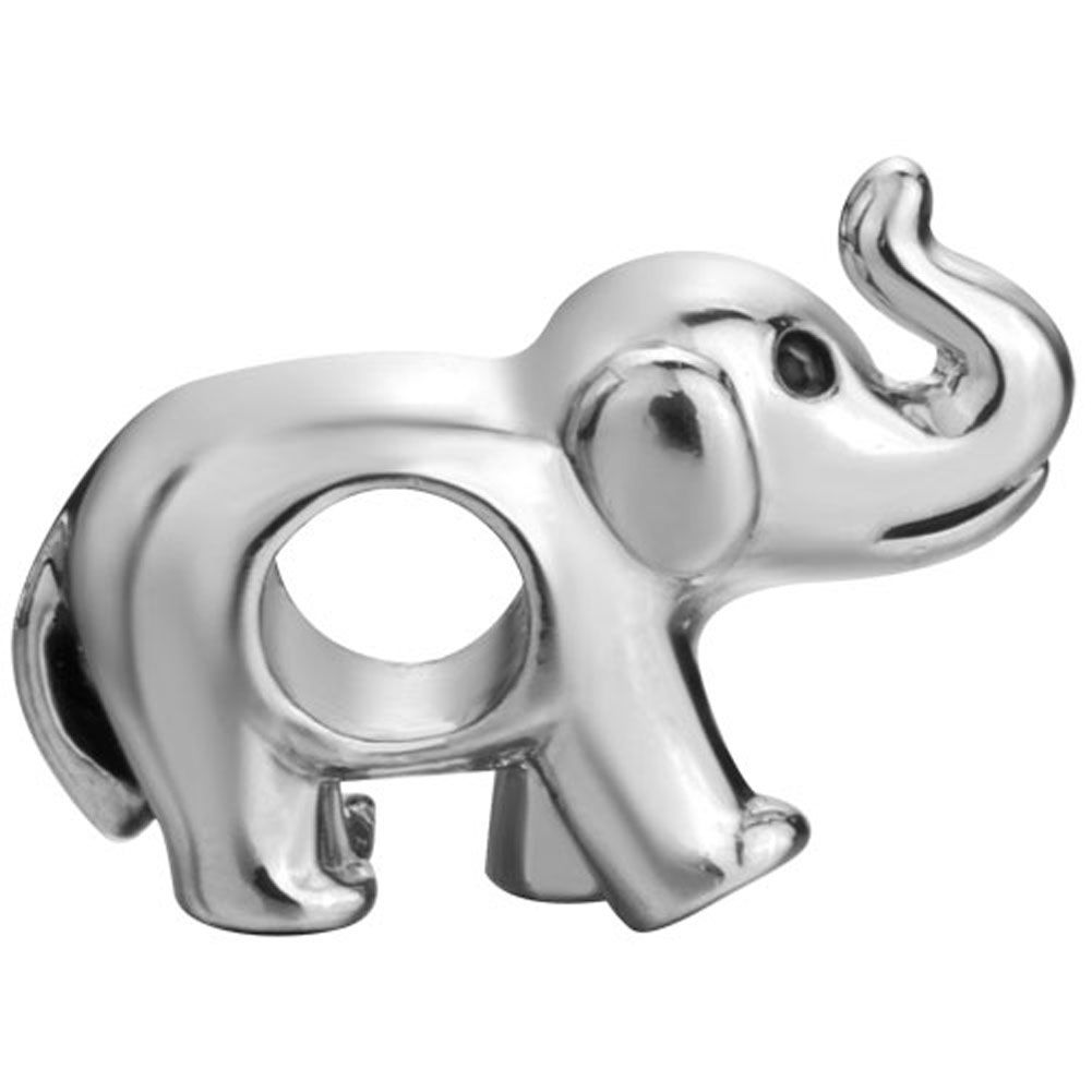 Tailandia Elefante nariz snub Animal En plata Chapado en color Europeo Charm Fit
