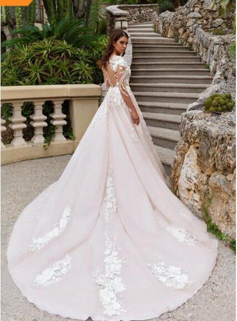 2020 New Romantic Blush Backless 