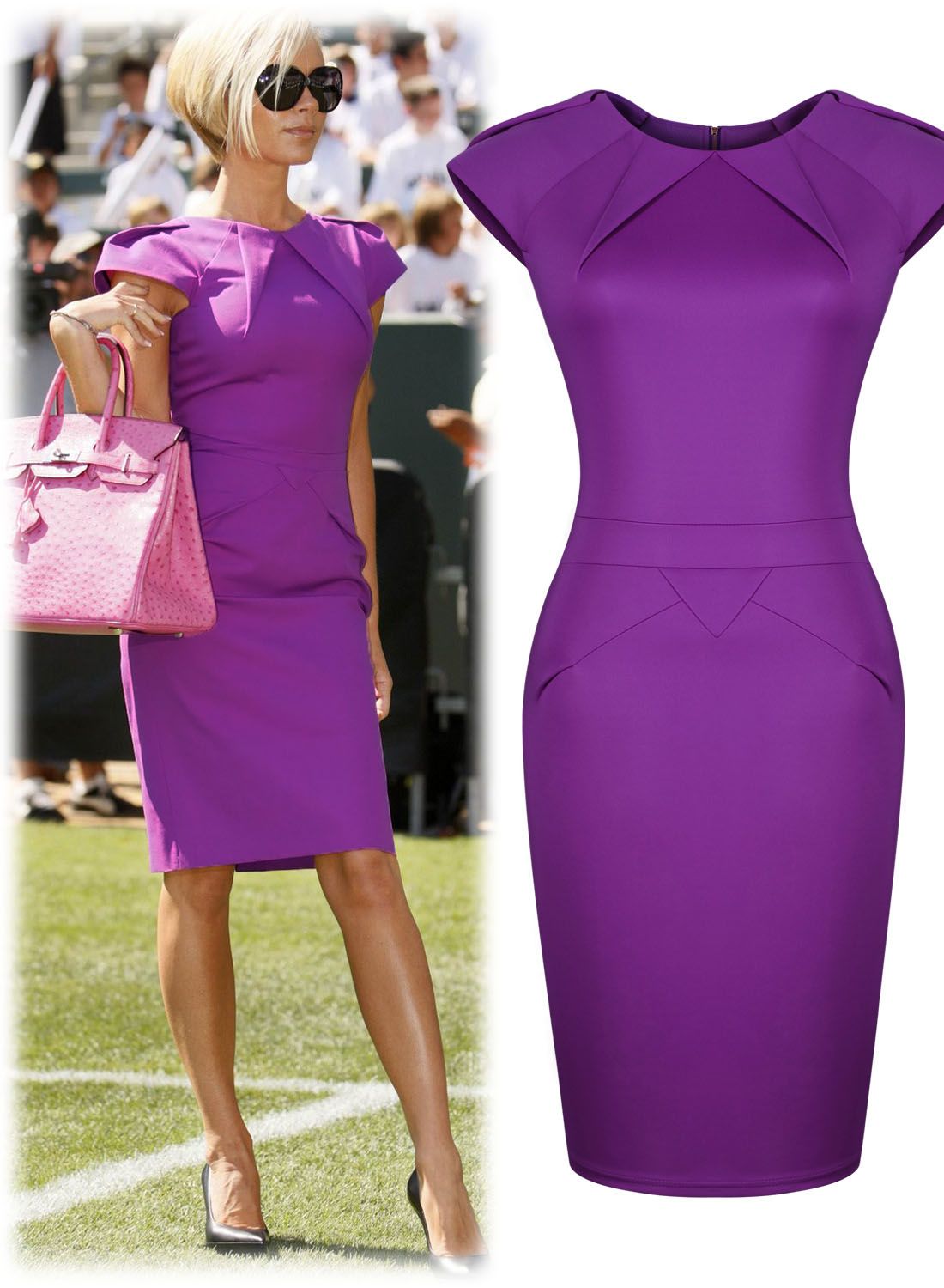 purple dress womens
