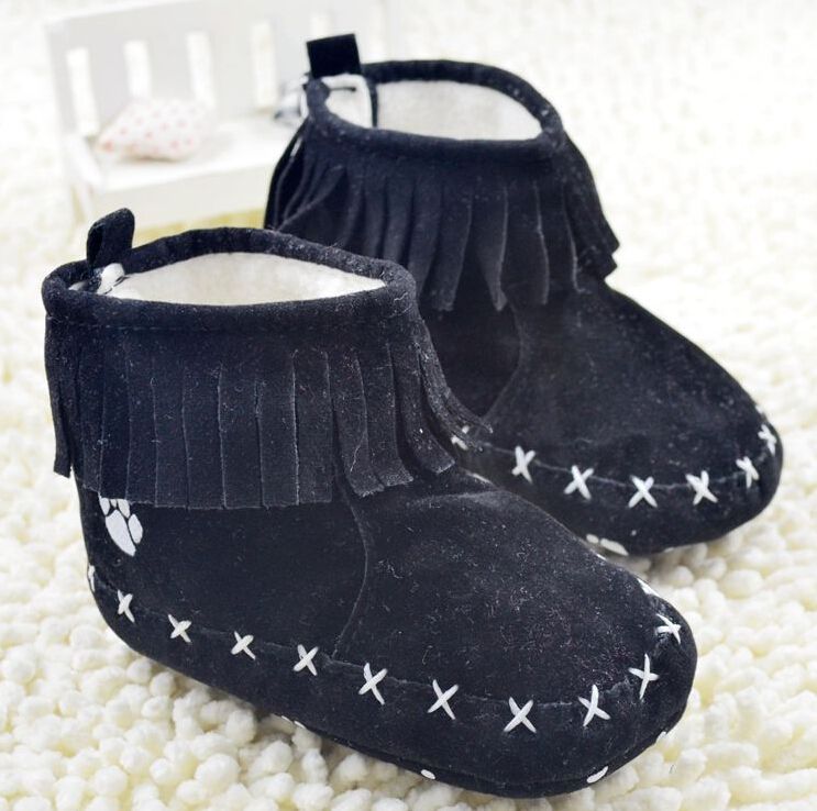 Botas Suaves Para bebé Negro Pinguino - Babini Mundo Infantil