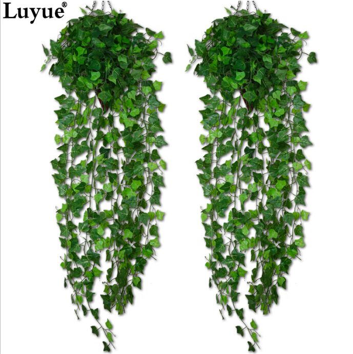 Luyue Artificial Ivy hoja guirnalda plantas vid falso follaje flores  decoración del hogar 7.5 pies