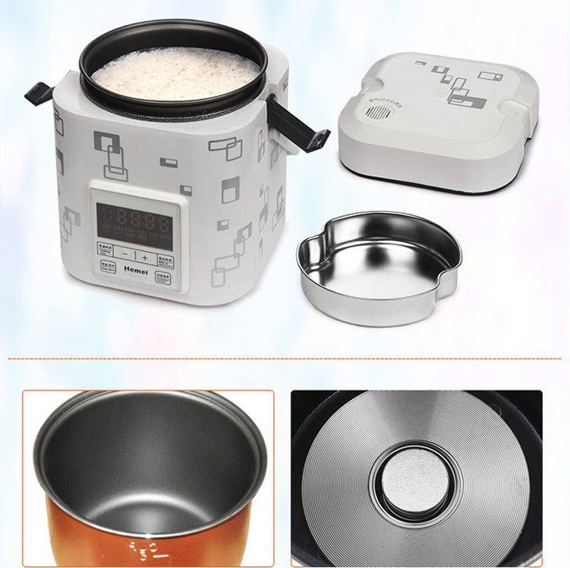 2019 Wholesale Electric Double Layer Lunch Box Stainless Steel Interior Cooking Digital Electronic Rice Cooker Heating Lunch Box From Adasmile 82 42