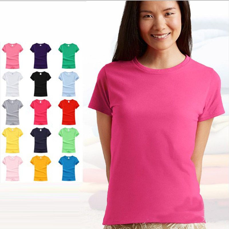 solid t shirts womens