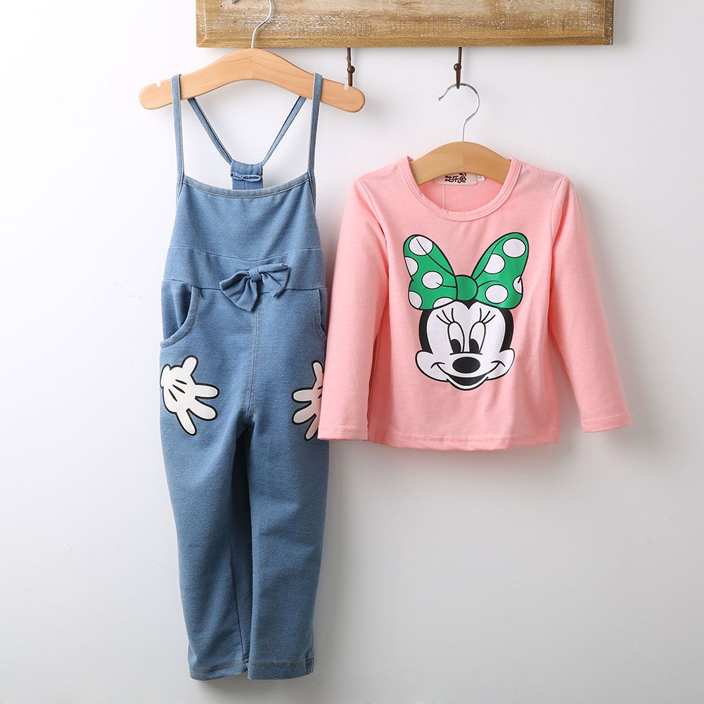 Compra Niñas Bebés Minnie Mouse Trajes Camiseta Tops Pantalones Denim Bib  Trajes Set Ropa Vestuario 1 5Y Barato | Entrega Rápida Y Calidad | Es.Dhgate