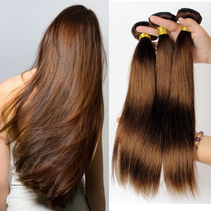 Medium Brown Brazilian Hair Extensions Color 4 Brazilian Straight