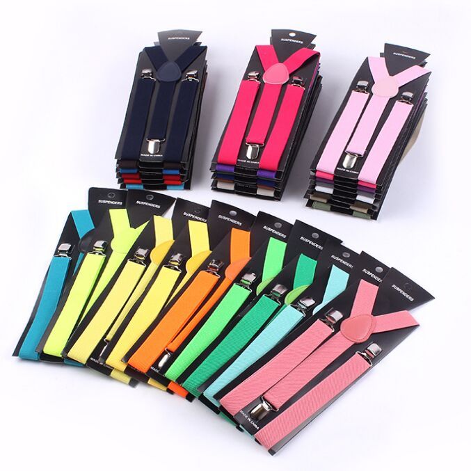 Clip On Suspenders Elastic Candy Y Shape Adjustable Braces ...