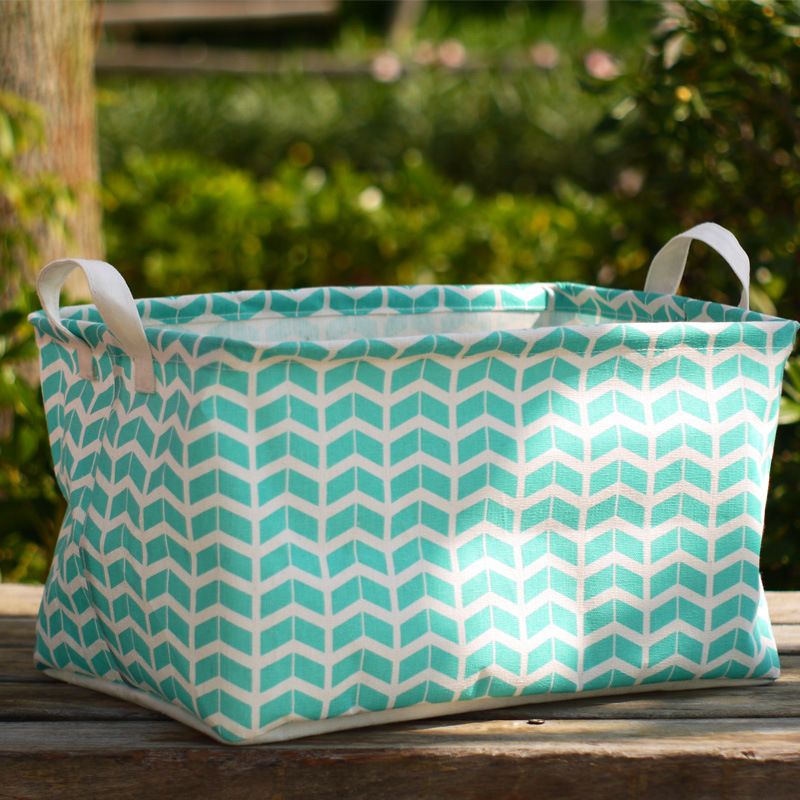 Storage Baskets Online Sale Hot Sale Green Wave Fabric