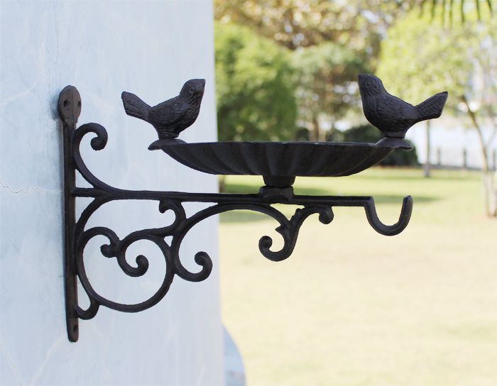 2020 Decorative Cast Iron Bird Feeder Antique Rustic Brown