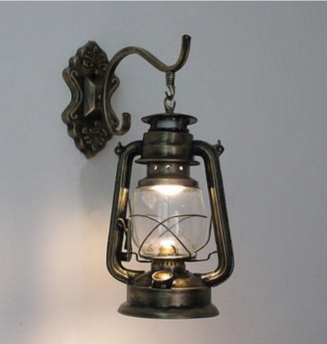 Een nacht Morse code Goot Kerosine Lamp Wandlamp Europa Type E27 Oude Manieren Wall Bar, Theehuis van  Lampen en Lantaarns Verlichting