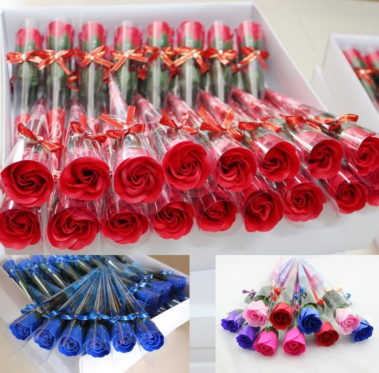 Jabones de rosas Regalos llenos de flores Evento Artículos de fiesta Favor  Jabón de tocador Jabón