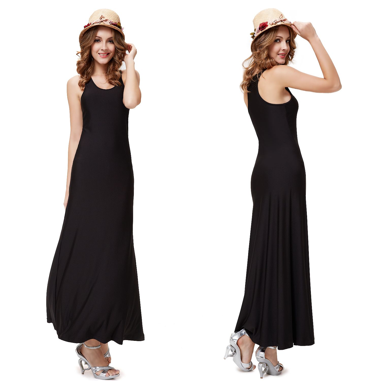 ankle length black dress