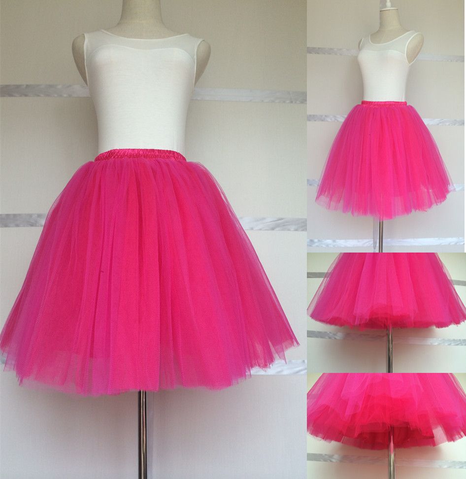 short pink tulle skirt