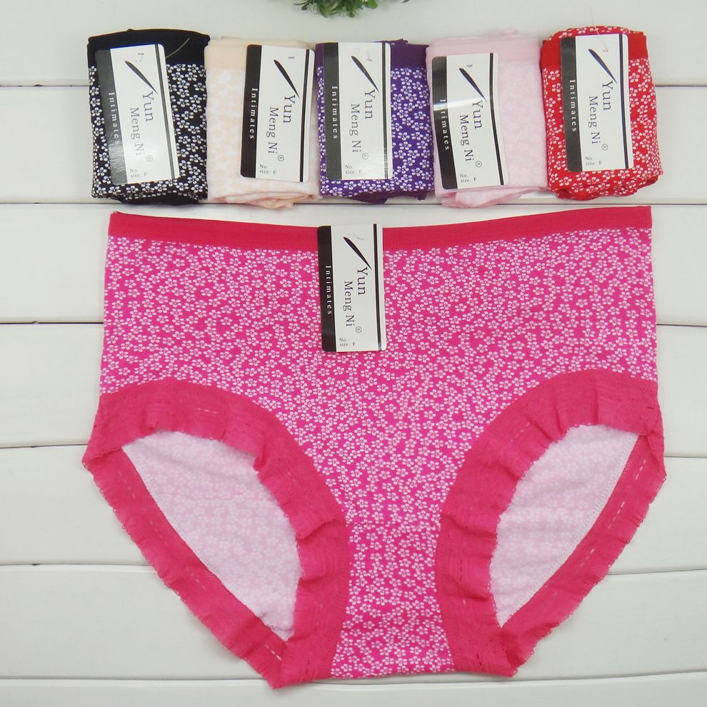 mujeres viejas ropa interior de encaje más el tamaño de seda boyshort mujeres breve cintura