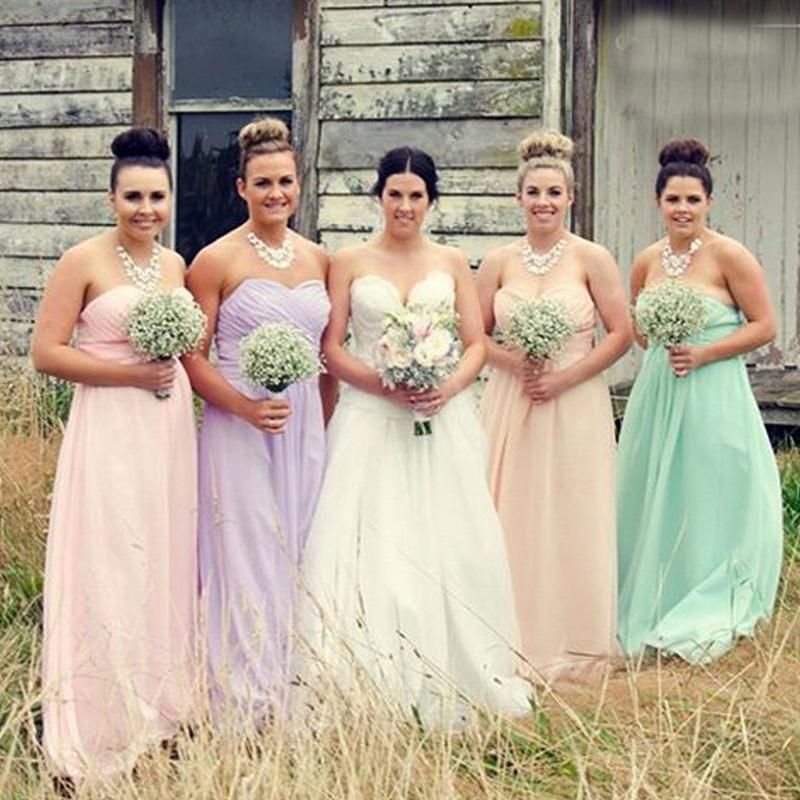 blush and burgundy bridesmaid dresses