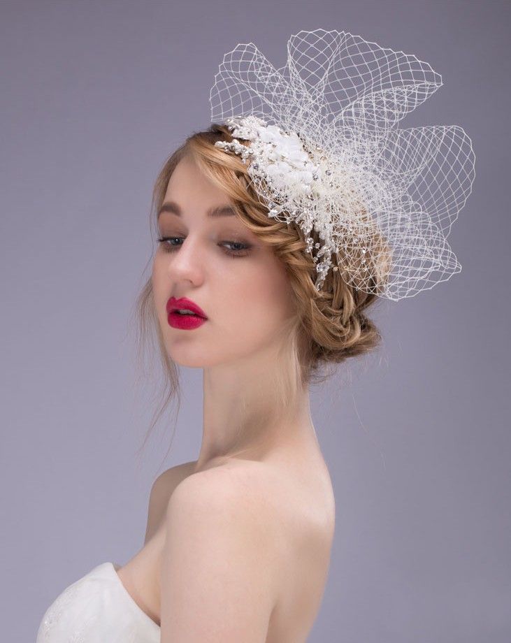 Organza Bridal Hat For Wedding Party 