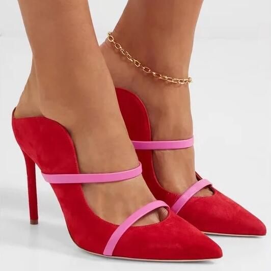 Acquista Taglie Forti Scarpe Donna Tacco A Spillo Alto Scarpe Eleganti Con  Cinturino Sexy Slip On Formal Mules A 61,91 € Dal G_noble | DHgate Italy