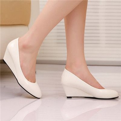 white small heel shoes