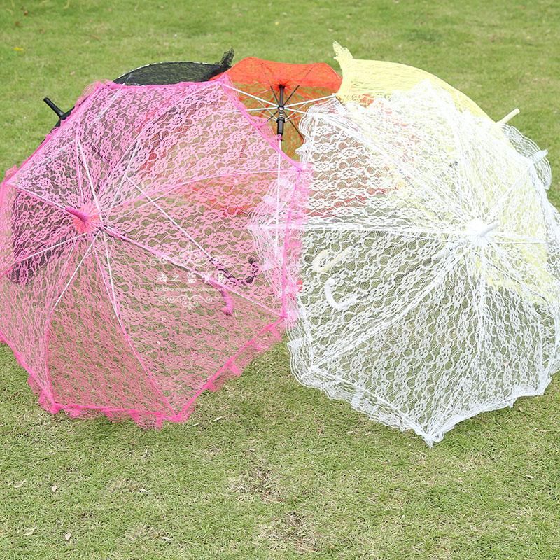 Hot Sale Princess Wedding Lace Parasol Umbrella 201 Cheap Women Lace