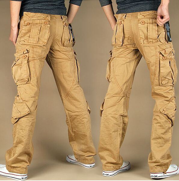 tan cargo jeans
