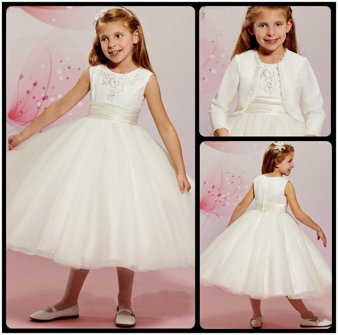 tea length flower girl dresses