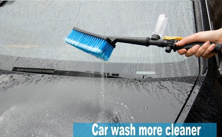 Auto ext/érieur r/étractable Manche Long commutateur de d/ébit de leau en Mousse Bouteille de Voiture Brosse de Nettoyage Brosse de Lavage de Voiture