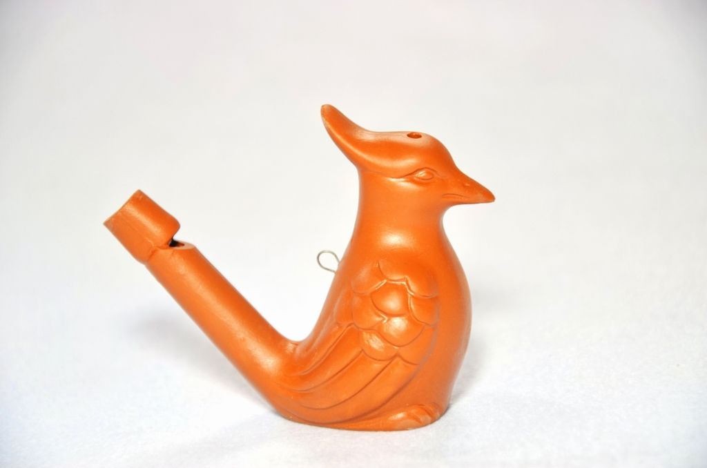 Ceramic Bird Whistle Cardinal Vintage Style Water Warbler Novelty Child TCNH 