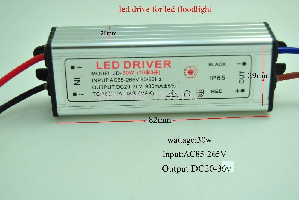2021 Led Driver DC20 36V 30w 900mA Led Power Supply Floodlight Driver