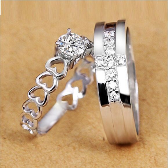 Anillo Clásico De Cruz En Forma De Corazón Anillo De Boda De Anillo Clásico De Cruz En Forma De Corazón Anillo De Boda De