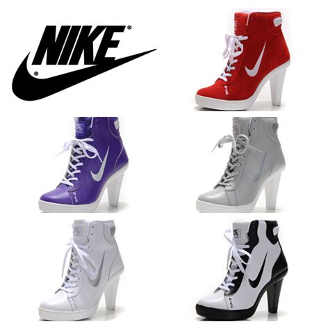 Nike Sports High Heel Basketball Shoes 10 colors Fashion Nike Heels High Red White Low Price Women Nike Heels Outlet