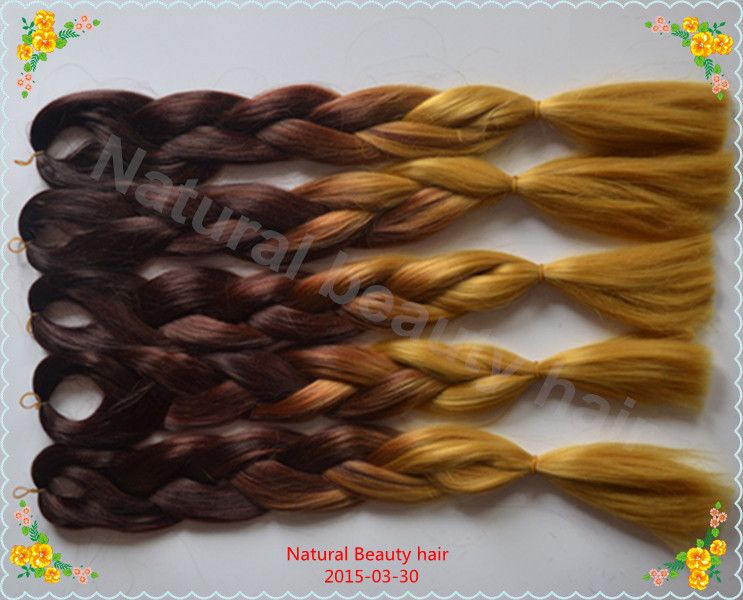 Two Tones Color Brown Jumbo 100 Kanekalon Xpression Hair Braids