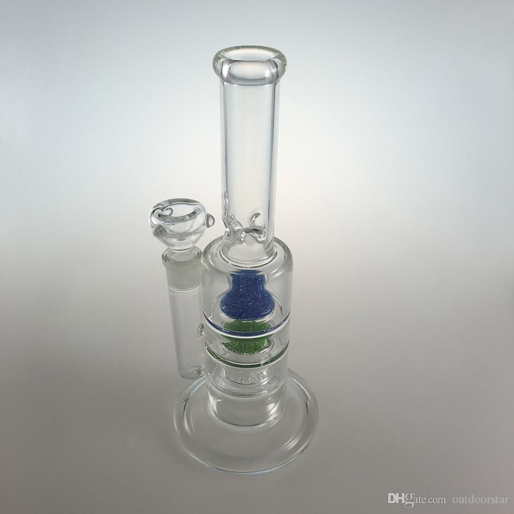 2021 Bubbler Glass Bong 3 Layer Fritted Disk Perc Different Colors 11