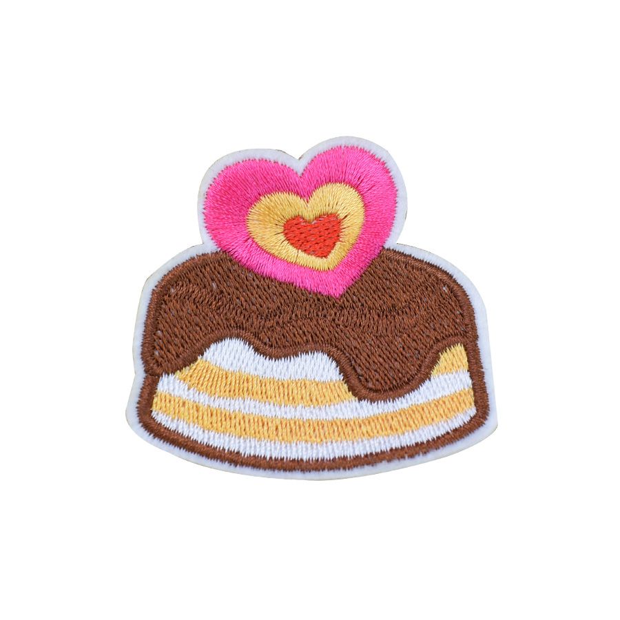 Heart love Pink Embroidered Patch Badge Iron Or Sew On 5.6cm x 6cm