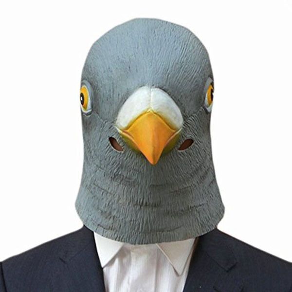 Funny Latex Animal Head Pigeon Mask Novelty Halloween Christmas Costume Party