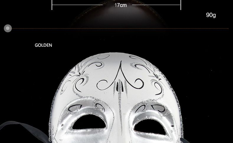 Classic European Halloween Venice Mask Full Face Color Paint Pulp