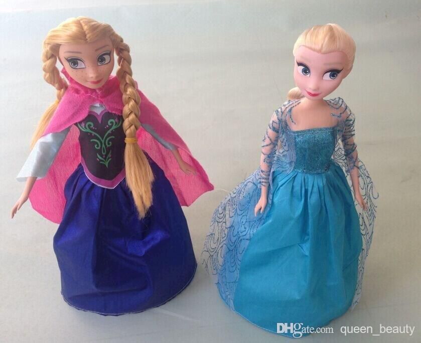 New 35CM Cartoon Frozen Pincess Elsa Dancing Toys Frozen Barbie Dolls For  Girls Dancing Music Elsa