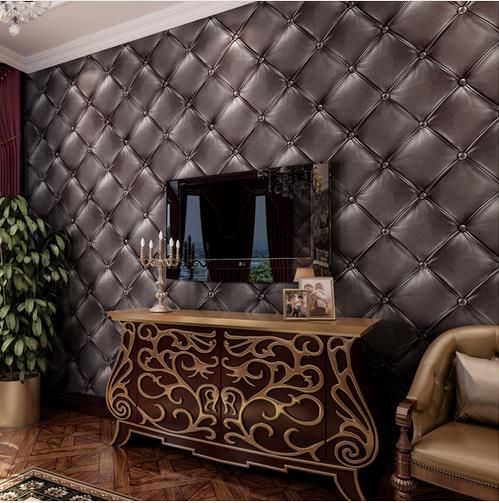 Blooming Wall 3D Faux Leather Textured Backgound Wall Pattern Wallpaper  Roll for Livingroom Bedroom 208 In328 Ft57 Sqft