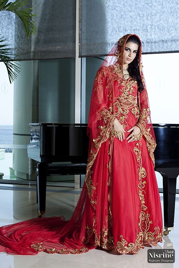 Intolerable variable Oclusión Lujo boda árabe rojo vestido novia vestidos de manga larga vestido de novia  China tren boda