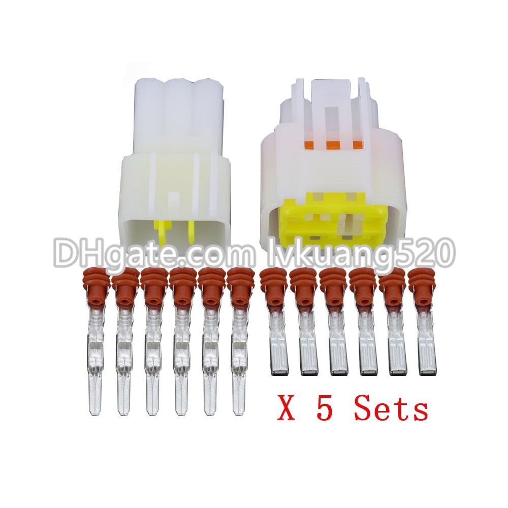 Car 1/ Kit 3/ pin Way /étanche Fil Fiche de connecteur m/âle et femelle de Kits de durable Auto /électrique