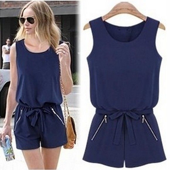 navy blue romper shorts