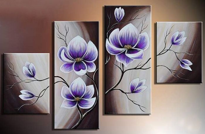 Prayoga: Purple Floral Wall Art