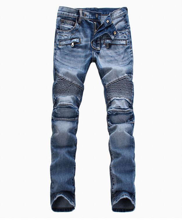 organisere kutter Pointer Mejor Precio En A Granel BALMAIN Jean Hommes Marque Paris Piste Stretch  Jeans, Lavé Slim Straight Jean Moto Pantalon TailleS Light Blue Biker Jeans  Hommes 28 38 | Envío Gratuito | DHgate 