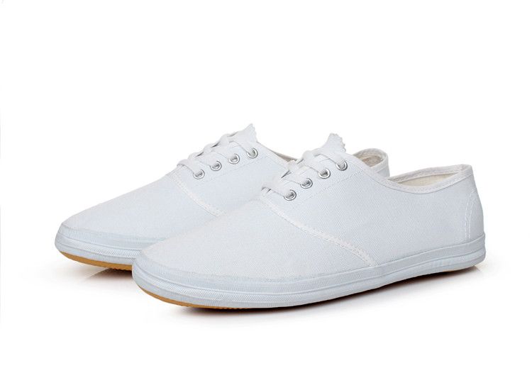 thick sole white canvas shoes