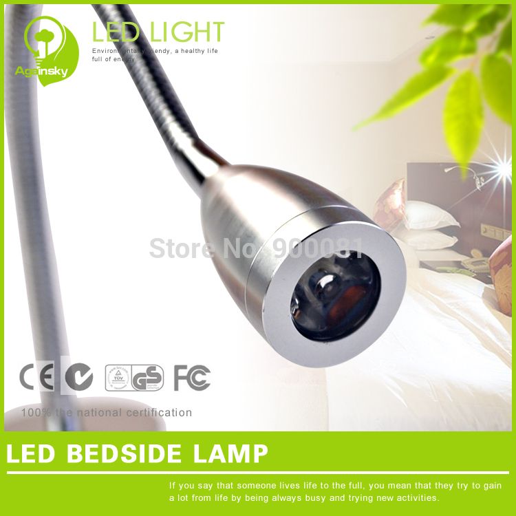 2018 New Design 1w Led Bed Head Reading Light 220 Volt Warm White 2018 New Design 1w Led Bed Head Reading Light 220 Volt Warm White With Stretch Flexible Metal For Bedroom Sleep Lighting From Againsky01