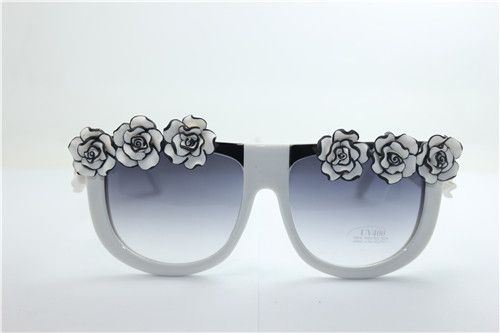 sunglasses white rose
