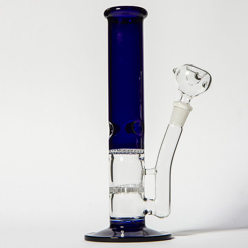 2021 10 25CM Bubbler Glass Water Pipe Percolator Smoking Pipes Double