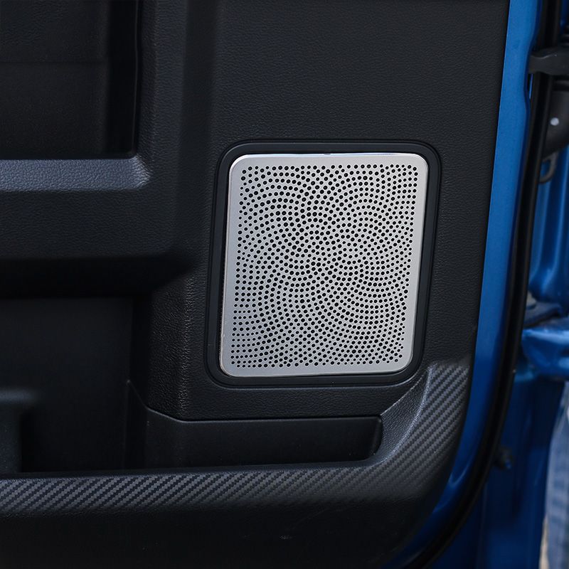 Door Speaker Decoration Network Mesh Aluminum Alloy High Quality Car Interior Accessories Fit For Ford F150 2015 Car Interior For Sale Car Interior