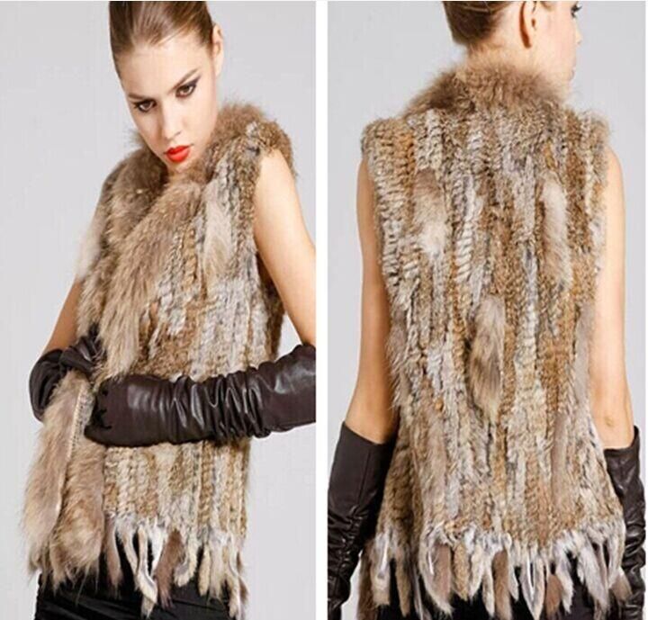 rabbit fur vest