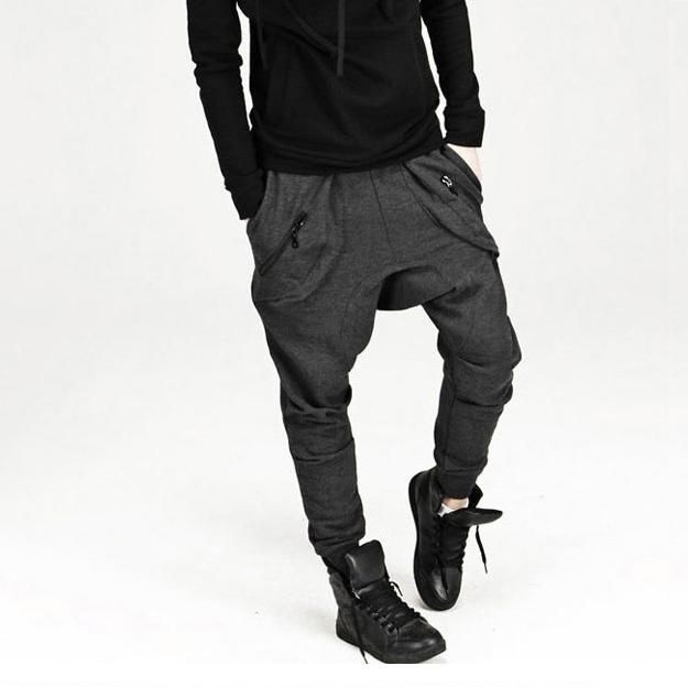 mens drop crotch sweatpants