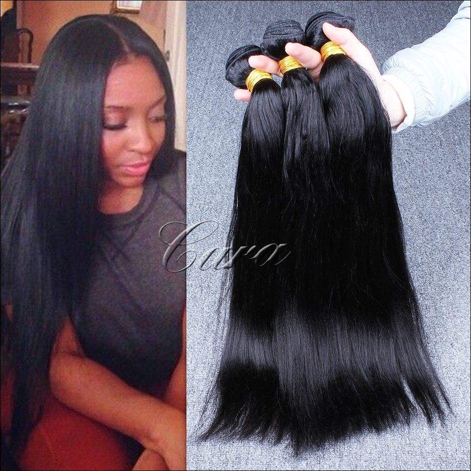 UUHair 6A Malaysian Virgin Hair Yaki Straight Human Hair Weaves